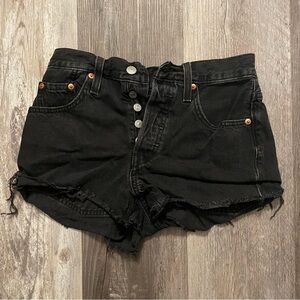 Levi's Black Jean Shorts 501 for Women Size W24